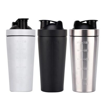 China Customized 304 Stainless Steel Single Layer Insulated Water Cup Fitness Exercise With Stirring Globulin Powder Shaker Cup YS-SA006 for sale