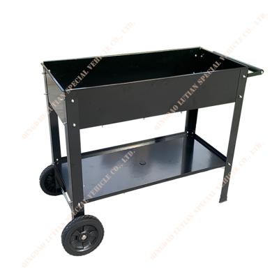 China Modern Load 50kg Raised Garden Bed Planter Box Powder-Coated Raised Planter With Steel Handle for sale