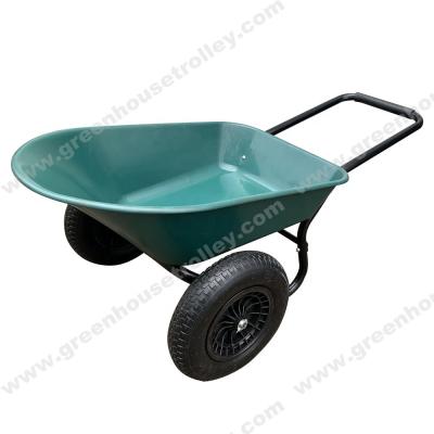 China Garden / Yard Gardening Wheelbarrow With Large Poly Tray 78L Capacity for sale