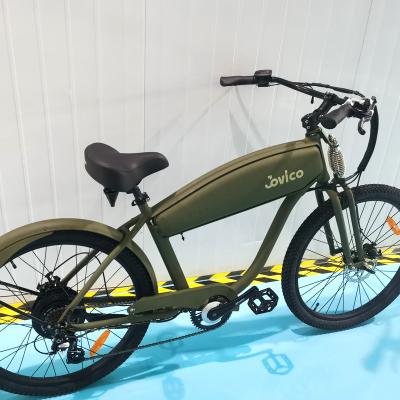 China hot 26 inch 48v 500w suspension fork suspension city electric scooter fat 26 inch 48v 500w aluminum alloy seller bike beach cruiser ebike for sale