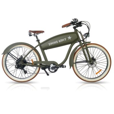 China Aluminum alloy vintage retro ebike electric bicycle with hidden battery electrica wide tire bicicleta electric bicycle for sale