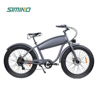 China Alloy Simino Harley Electric Bicycle fat tire aluminum ebike with pedal for adult vintage e scooter city cycle electric display racks for sale