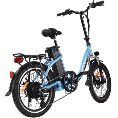 China Aluminum Alloy 20 Inch Electric City Bicycle Lithium Battery Electric Bicycle 48V 250W Folding Bike for sale