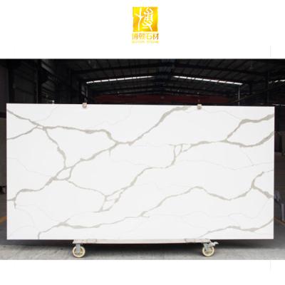 China BOTONSTONE Calacatta Modern Artificial Stone Quartz Slabs Suppliers With Quartz Countertops for sale