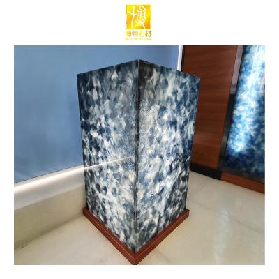 China Jade Glass Blue Translucent Onyx white wall panel onyx slab modern BOTON good Jade Stone STONE prices for sale