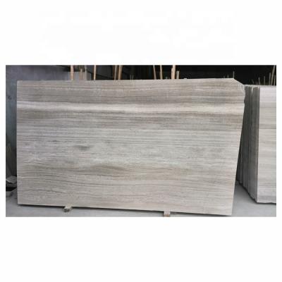 China Modern Chinese Natural Stone Grain Marble Gray Wooden Slab for sale