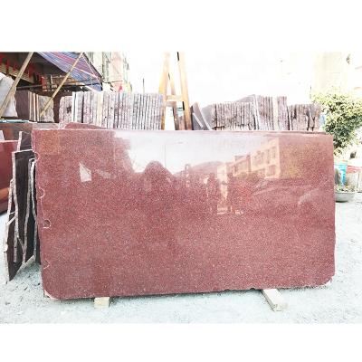 China Modern Polished India Ruby Red Granite Slabs For Kitchen Countertops Stairs for sale