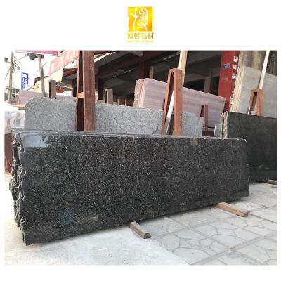 China BOTON China Natrual Black Galaxy Granite Slabs Kitchen Countertops Traditional STONE Black Granite Slab for sale