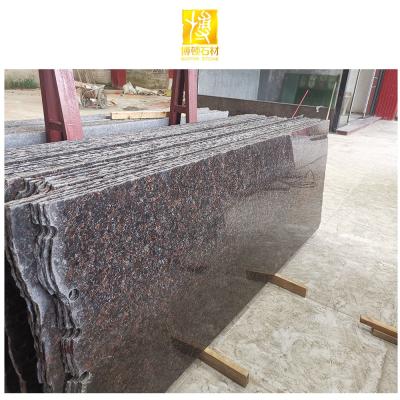 China Traditional BOTON STONE Natrual Stone Polished Flooring Brown Granite Slabs Kitchen Countertops Composite Granite Countertops for sale