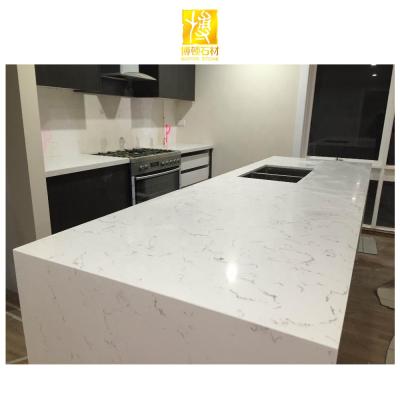 China Modern Carrara STONE Quartz Stone Kitchen Countertops BOTON Quartz Stone Countertops, Artificial for sale