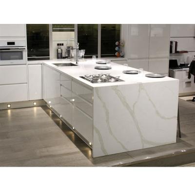 China Modern Calacatta Sideboards with Pre-Cut Quartz Countertops Clear Quartz Slabs for sale