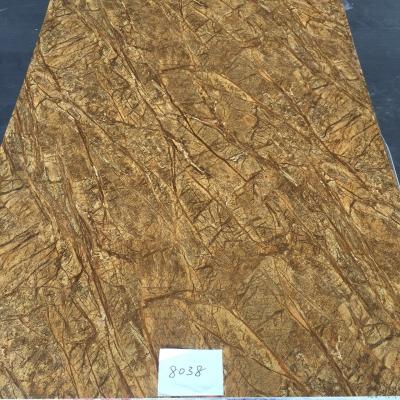 China CE PVC marmeren plaat Panel Dikte 6 mm Glanzend Voor binnenmuur Te koop