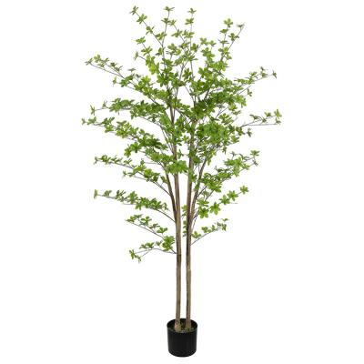 China 180cm Bedroom Green Plant Decoration Environmentally Friendly Simulation Pole Bell With Basin for sale