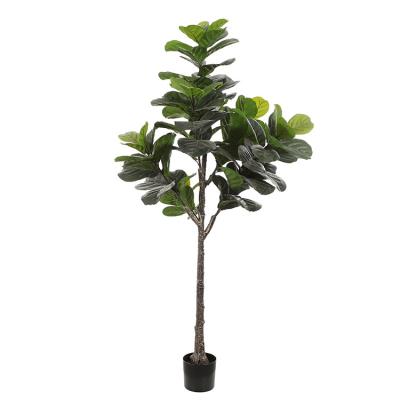 China Environmental friendly 180 cm simulated plant bedroom green plant decoration simulation banyan leaf for sale