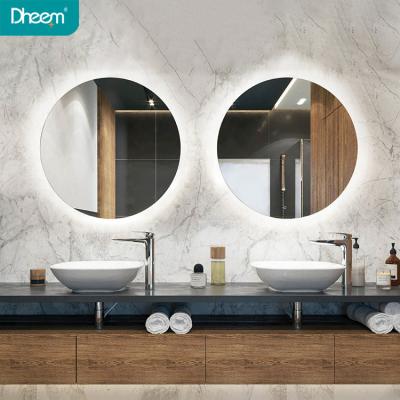 China Luminous Round Backlit LED Light Up Vanity Mirror Vanity Mirror Light Up Bathroom Mirror With Lights for sale