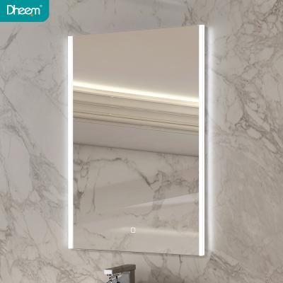 China Magnifying DHEEM ETL Hotel Lighted Mirrors Frameless Bathroom Led Mirror for sale