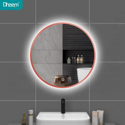 China Dheem modern enlarging mirror luliere espejo con luz led backlit mirror with frame for sale