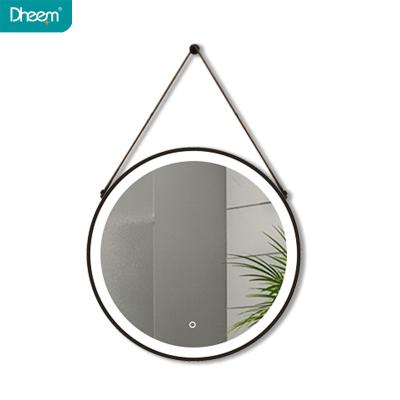 China Bright Beauty New Style Round Decoration Luxury Bathroom Illuminated Framed LED Mirror With Sash for sale