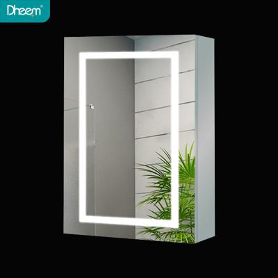 China Modern High Quality Aluminum Wall Mounted Vanity Kitchen Medicine Mirror Cabinet for sale