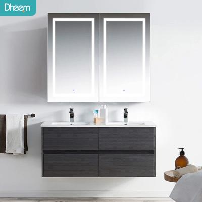 China Modern Standard Customization Smart Wall Hung Mirror Cabinet Excellent Quality Led Medicine Cabinet With Mirror Demister for sale