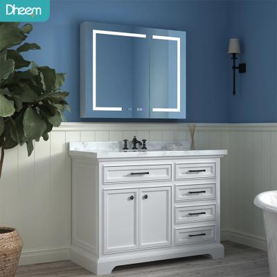 China Hotel Apartment Medicine Cabinet Modern Home Led Smart Touch Bathroom Mirror Luxury Cabinet for sale