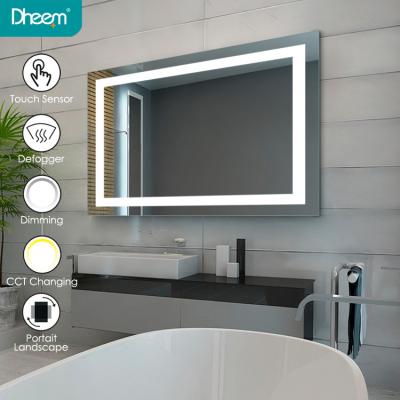 China Dheem Lamp Mirror Light Wholesaler Etl Ip44 Rated Modern Interior Wall Hanging Bathroom Mirror With Led Light for sale