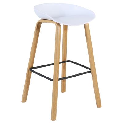 China Modern Modern Wood Plastic Leg Stool PP Modern Look Transfer Heat Transfer Bar Chair for sale