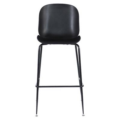 China Modern Modern Plastic PP Bar Chair Metal Leg With Back for sale