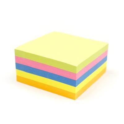 China Five Colors Self Adhesive Set 400 Sheets Office Supplies Pad Fluorescence Sticky Notes for sale