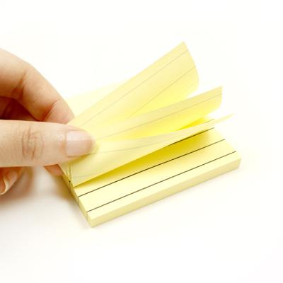 China Self Adhesive Custom Colored Multi Colored Printing Memopad Square Line Size Sticky Pads for sale