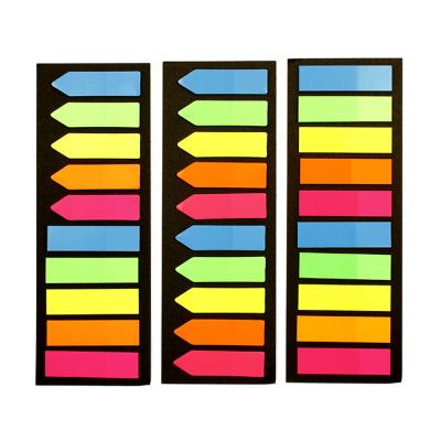 China Cheap Self Adhesive Colorful Clear Arrow Pet Sign Custom Printed Transparent Sticky Index Notes for sale