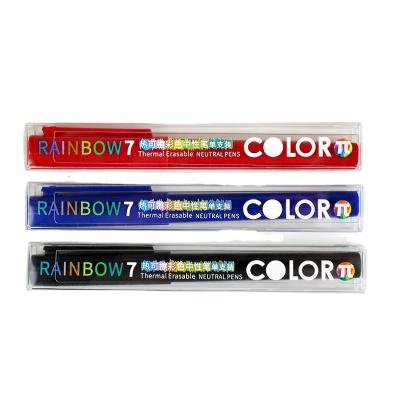 China Normal three color one set 0.5mm ballpoint pen magic gel high temperature erasable marker pen for sale