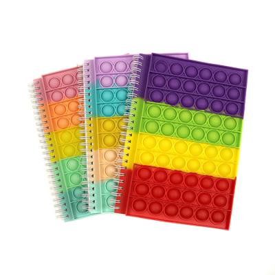 China High Quality Soft/Exquisite Gift/Clear Silicone Decompression Color Finger Bubble Wiggle The Pop Up Notebook Cover for sale