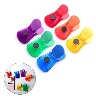 China Wholesale Custom Multicolor Folding Plastic Bag Sealing Clips Magnetic Food Snack Storage Bag Sealing Clips for sale