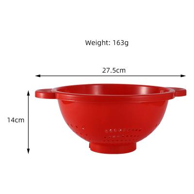 China Factory direct sale fruit vegetable melamine colander sieve stocked sink drain basket kitchen implements for sale