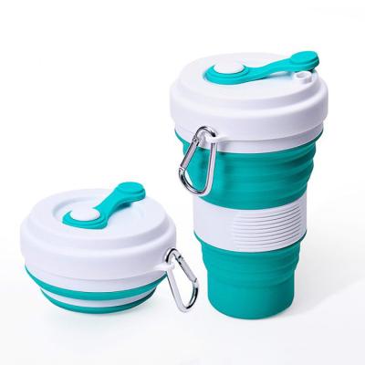 China 550ml BPA Free BPA Free Portable Telescopic Drinking Collapsible Folding Silicone Travel Mug Coffee Cups Leak Resistant Rise Cups for sale