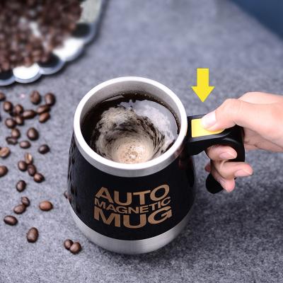 China Viable Smart Automatic Self Stirring Coffee Magnetic Creative Milk Coffee Mug Stainless Steel Lazy Blender Thermal Mixing Mug for sale