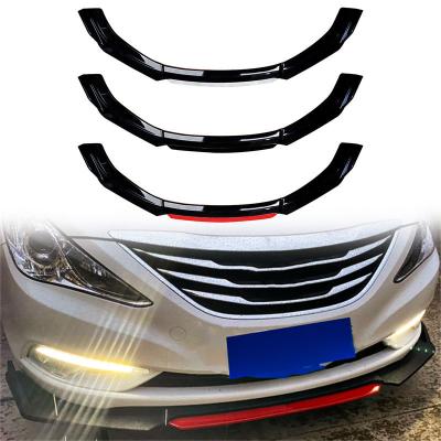 China Universal Red Aluminum Front Bumper Splitter Lip Pp Universal Car Side Lip Diffuser Spoiler ABS Rear Black Plastic Bumper for sale