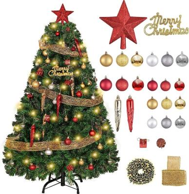 China 4Ft Eco-Friendly Artificial Christmas Tree With 100 LED Lights And Assorted Ornaments Xmas Decorations Including Full Artificial Xmas for sale