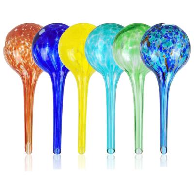 China Wholesales Eco-Friendly Decorative Device Hand-Blown Glass Colorful Self-Watering Globes For Home Gargen Factory for sale