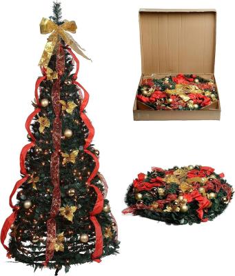 China Eco-Friendly 6FT Artificial Christmas Tree, Pop Folding Christmas Tree for Holiday Xmas Decorations, Home, Party, Office Decor for sale