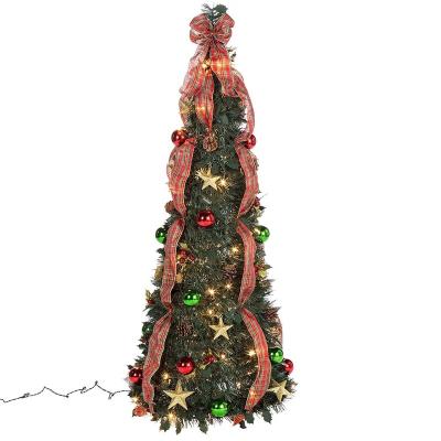 China Eco-friendly 4ft Pre-Bed Pop Up Christmas Tree With Decoration for sale