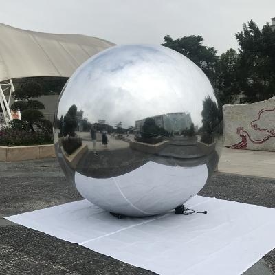 China All Inflatable Mirror Balloon PVC Mirror Ball Hanging Giant Mirror Sphere For Decoration Sealed Gold / Silver Ball for sale