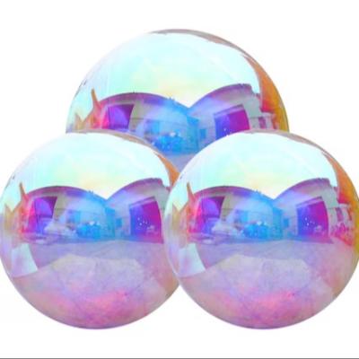 China All Spheres Giant Inflatable Iridescent Colorful Globe Mirror Ball for sale