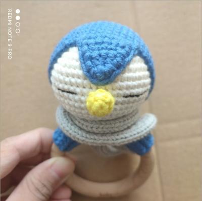 China Soft Animal Handmade Crochet Toy Creativity Cute Penguin Baby Toys Knitting Decorations for sale