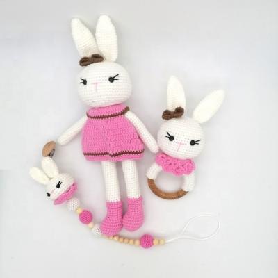 China Wholesale Plush Crochet Baby Toys Animal Toy Handmade Knit Bunny Crochet DIY Crochet for sale