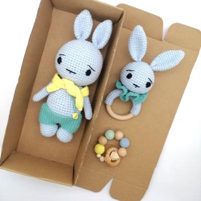 China Handmade Soft Plush DIY Baby Toys Crochet Stuffed Toy Animal Knit Bunny Crochet Toys for sale