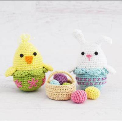 China More than 100 styles to choose the 2022 wholesale diy big crafts crochet baby easter bunny plush carrot baskets easter eggs toys for kids gift for sale