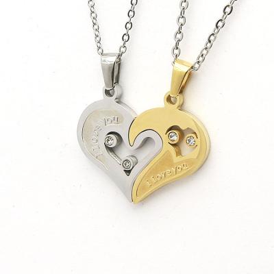 China FASHIONABLE Wholesales 316L Stainless Steel Couples Love Broken Heart Pendant for sale