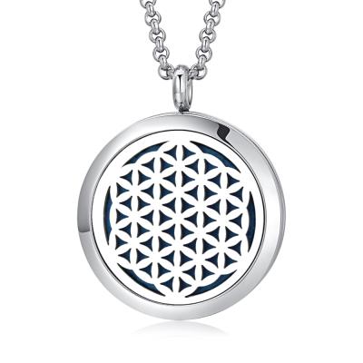 China BOHEMIA Jewelry Aromatherapy Essential Oil Stainless Steel Perfume Diffuser Pendant Geometry Necklace for sale